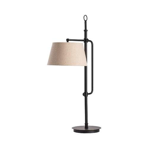 Bert Table Lamp Set of 2 | 36" | Tan Brown | Industrial Black Metal