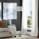 Naz Floor Lamp | 66" | White Drum Shade | Pull Chain Gold Frame