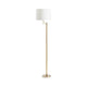 Naz Floor Lamp | 66" | White Drum Shade | Pull Chain Gold Frame