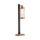 Rogg Table Lamp Set of 2 | 32" Glass Lantern | Black Gold Metal Base