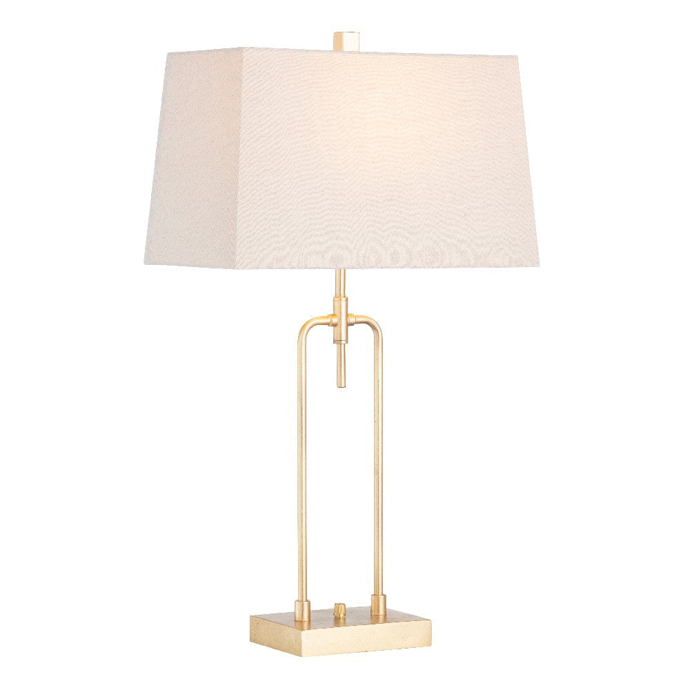 Dera Table Lamp Set of 2 | 30" Gold Open Frame | Cream Linen Shade
