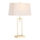 Dera Table Lamp Set of 2 | 30" Gold Open Frame | Cream Linen Shade