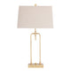 Dera Table Lamp Set of 2 | 30" Gold Open Frame | Cream Linen Shade