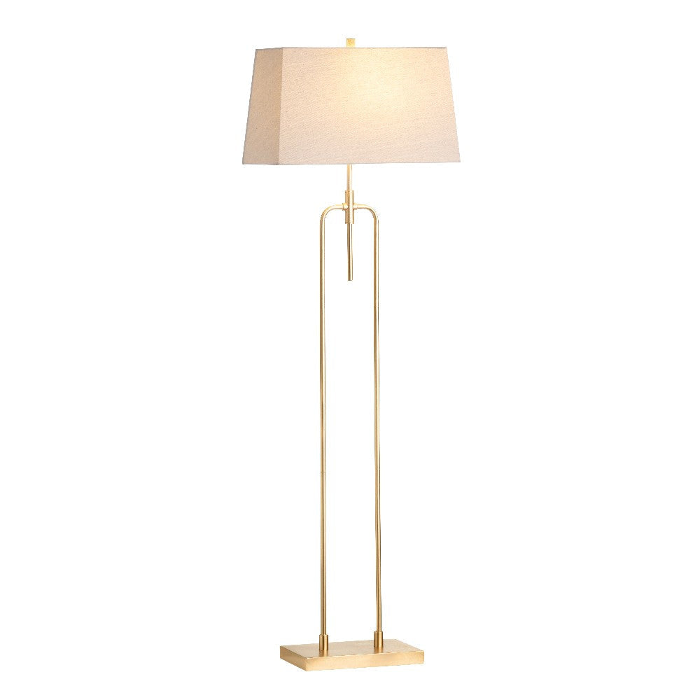 Dera Table Lamp | 65’’ Minimalist Open Gold Frame | Cream Linen Shade CCL-CVAER1811