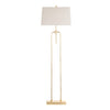 Dera Table Lamp | 65" Minimalist Open Gold Frame | Cream Linen Shade