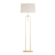 Dera Table Lamp | 65" Minimalist Open Gold Frame | Cream Linen Shade