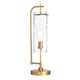 Modern Table Lamp w Rippled Glass Shade | 24’’ Gold Metal Frame CCL-CVAER1848