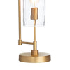 Modern Table Lamp w Rippled Glass Shade | 24’’ Gold Metal Frame CCL-CVAER1848