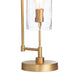 Modern Table Lamp w Rippled Glass Shade | 24’’ Gold Metal Frame CCL-CVAER1848