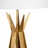 Table Lamp | Tan Linen Shade | 36’’ Greek Style Angled Gold Base CCL-CVAER1851