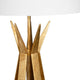 Table Lamp | Tan Linen Shade | 36’’ Greek Style Angled Gold Base CCL-CVAER1851
