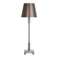 Modern Table Lamp Set of 2 | 33" Gray Metal Base and Drum Shade