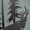 Table Lamp Set of 2 | Laser Cut Stag, Pine I Tan Faux Leather Shade 32"