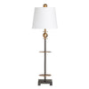 Buffy Buffet Lamp Set of 2 | White Linen Shade | 37" Matte Black