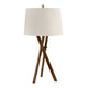 Moa Table Lamp Set of 2 | Cream Linen Shade | 31" Brown Tripod Base