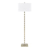 Soa Floor Lamp | White Shade | Chrome Bamboo Body n Crystal Base 67"