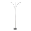 Floor Lamp with 3 LED Lights and Curved Arc Arms | 90" Chrome