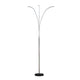 Floor Lamp with 3 LED Lights and Curved Arc Arms | 90" Chrome