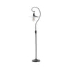 Fera Floor Lamp with 74" Lantern Style Curved Black Metal Stand