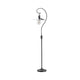 Fera Floor Lamp with 74" Lantern Style Curved Black Metal Stand