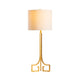 Zoa Table Lamp | Beige Linen Shade | 34’’ Greek Inspired Gold Metal