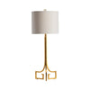 Zoa Table Lamp | Beige Linen Shade | 34" Greek Inspired Gold Metal