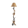Tipy Floor Lamp | Mica Brown Shade | 66" Deer Antler Resin Base
