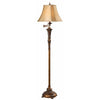 Lyer Floor Lamp | 61" | Beige Bell Shade | Resin Antique Brass Base