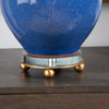 Peni Accent Table Lamp | 32’’ | White Drum Shade | Dutch Blue Ceramic CCL-CVAP2026