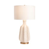 Ramy 2pc Table Lamp Set | 34’’ | White Drum Shade | Scalloped Ridged Ceramic CCL-CVAP2256