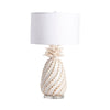 Aely Table Lamp | 30" | White Drum Shade | Pineapple Ceramic Base