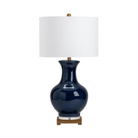 White, Dark Blue, Brass