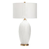 Lexy Table Lamp | 33" | White Drum Shade | Textured Ceramic Base