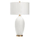 Lexy Table Lamp | 33" | White Drum Shade | Textured Ceramic Base