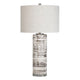 Accent Table Lamp Set of 2 | Black and White Art | Tall Ceramic | 30"
