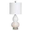 Accent Table Lamp Set of 2 | Double Gourd White Ceramic Base | 31"
