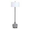 Rony Floor Lamp | Gray Ceramic Body with Retro Black Accents | 61"