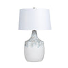 Table Lamp | Blue and White Ceramic Body | 29" | Tapered Drum Shade