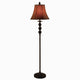 Accent Floor Lamp | 63" | Pinecone Resin | Cognac Brown Mica Shade