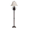 Accent Floor Lamp | 63" | Pinecone Accent | Oatmeal Linen Empire Shade
