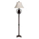 Accent Floor Lamp | 63" | Pinecone Accent | Oatmeal Linen Empire Shade