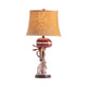 Boto Accent Table Lamp | Fishing Theme Red Base | Tan Shade CCL-CVATP159