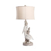 Accent Table Lamp | Coastal Pelican Design | 39" | Flared Cream Shade
