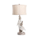 Accent Table Lamp | Coastal Pelican Design | 39" | Flared Cream Shade