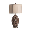 Accent Table Lamp | Diveted Textured Resin Base | 34" | Tan Shade