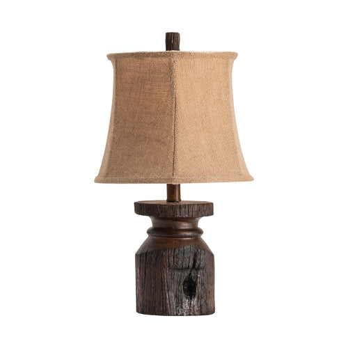 Accent Table Lamp Set of 4 | Fence Post Base | 20" | Flared Shade