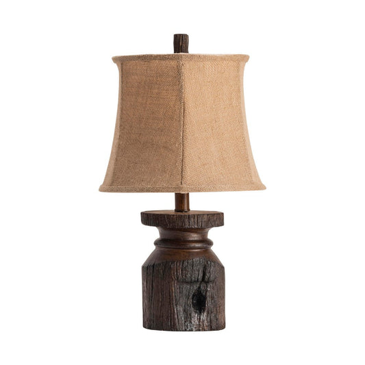 Accent Table Lamp Set of 4 | Fence Post Base | 20" | Flared Shade