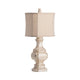 Accent Table Lamp Set of 2 | Cream Mitered Shade | 28" | Washed White