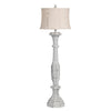 Accent Floor Lamp | Resin Body w Fenton Design | 66" | Tapered Shade