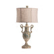 Urn Base Table Lamp Set of 2 | Distressed Resin | Oatmeal Linen Shade | 33’’ CCL-CVAVP1461